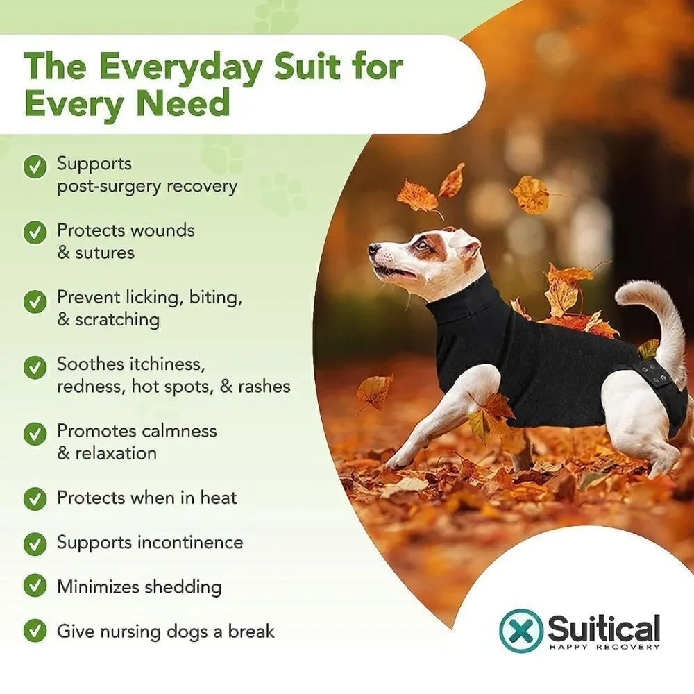 Suitical Dog Surgery Recovery Suit with Clip-Up System - pink camo